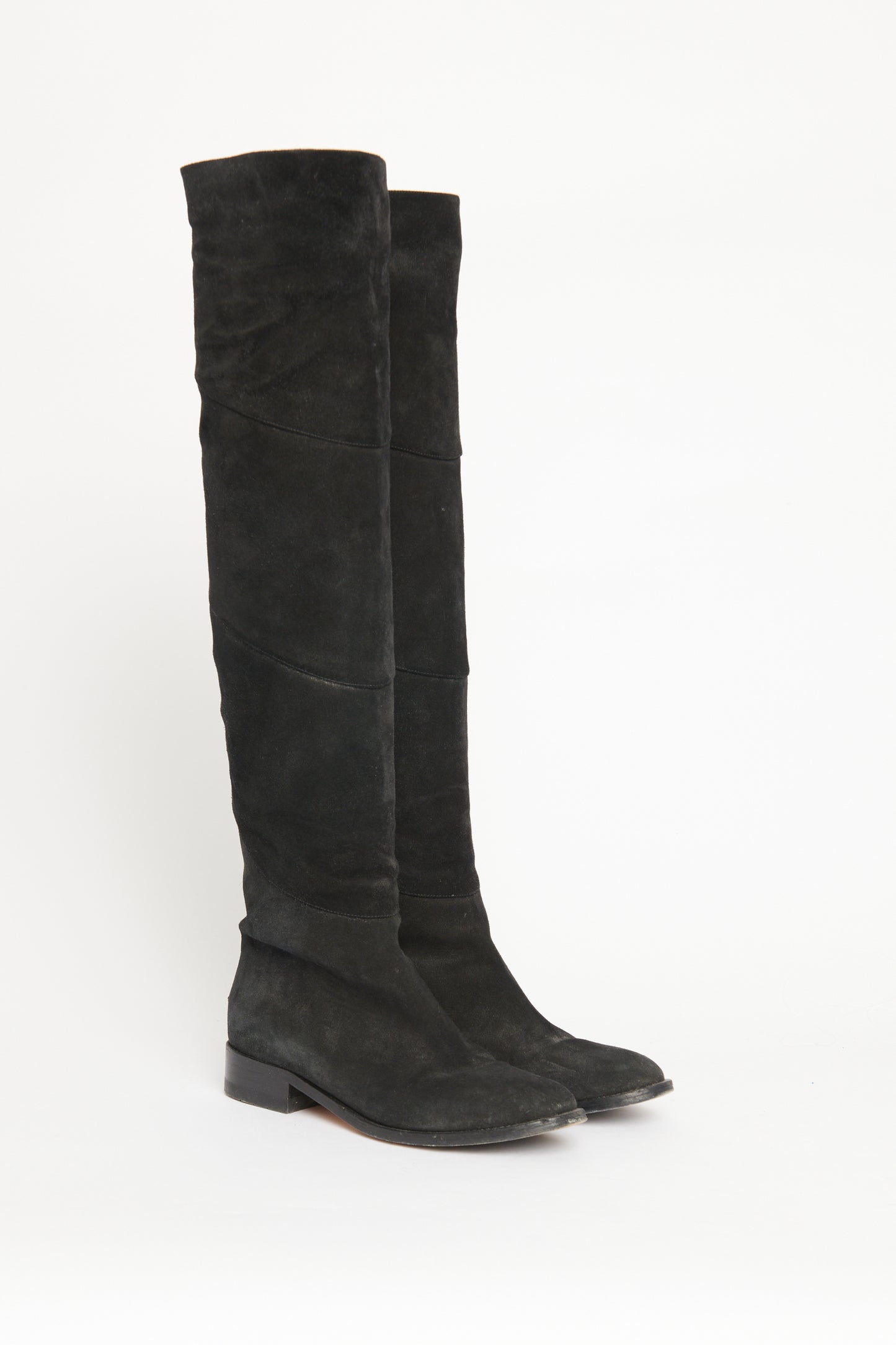 Black Suede Preowned Miller Over The Knee High Boots