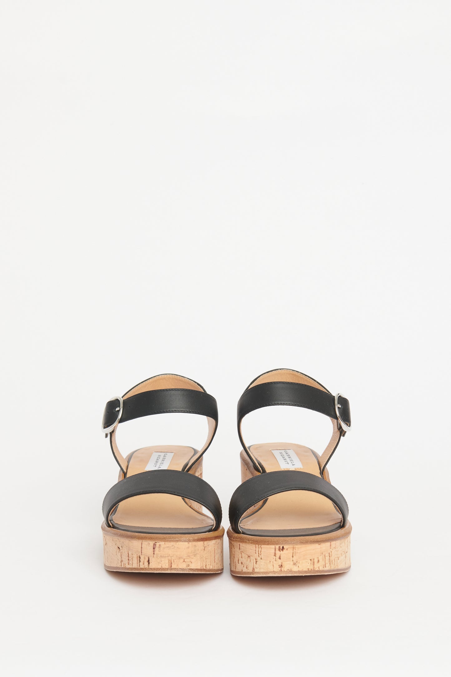 2023 Black Leather Preowned Alexandria Sandals
