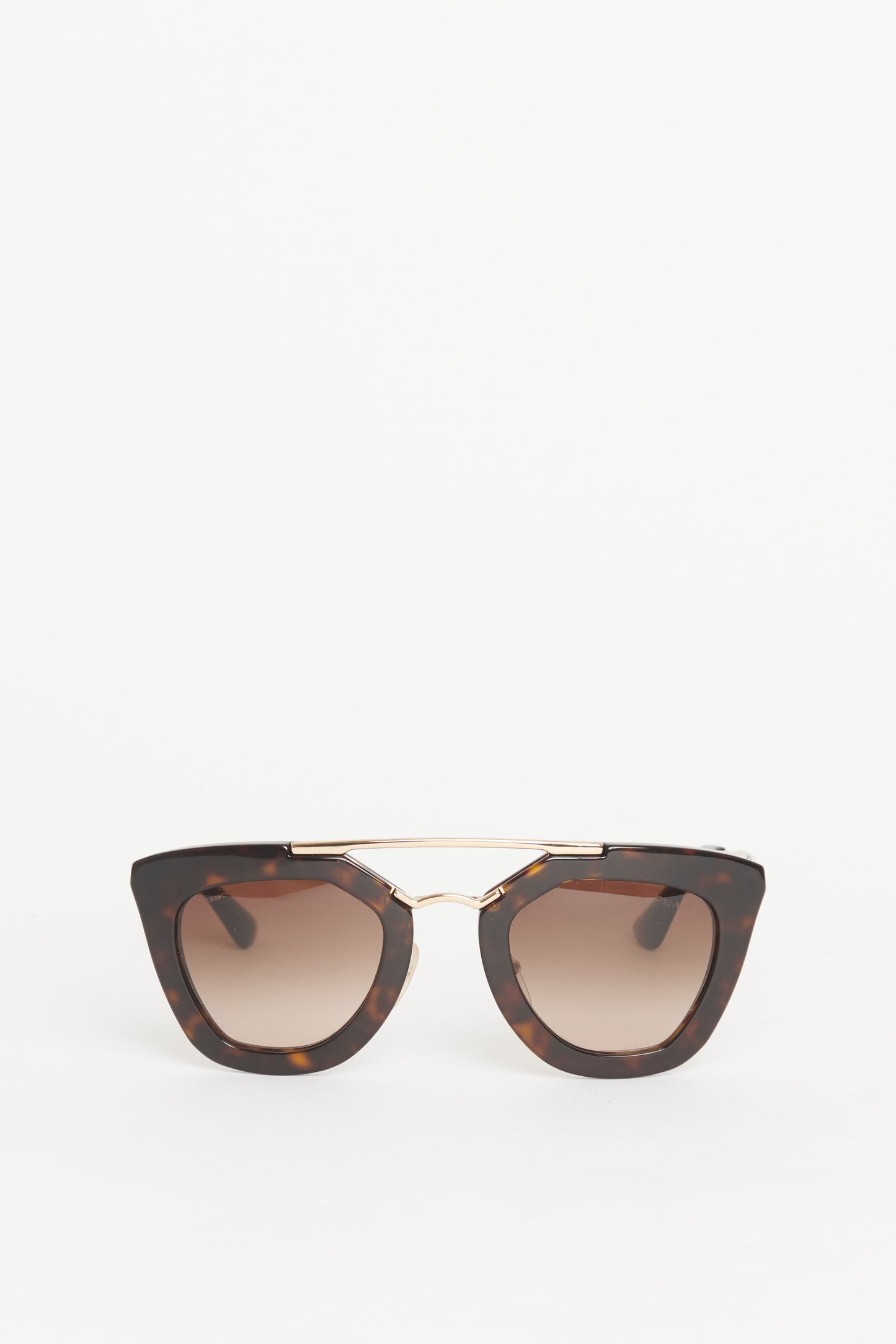 Brown Acetate Preowned Tortoise Cinema Sunglasses