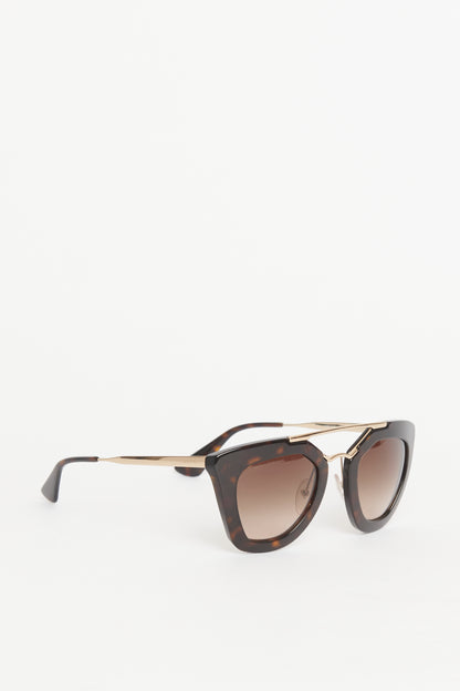 Brown Acetate Preowned Tortoise Cinema Sunglasses