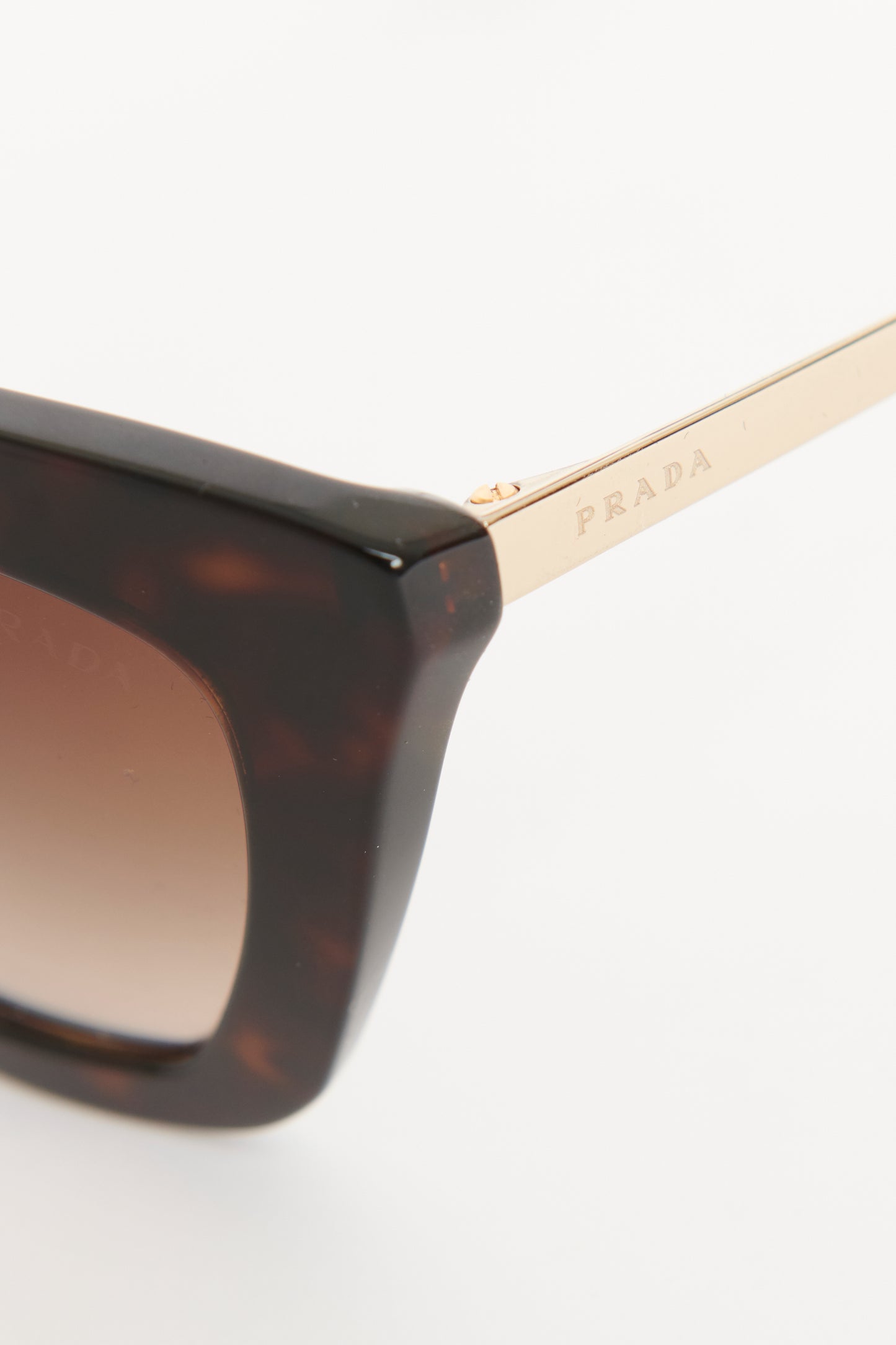 Brown Acetate Preowned Tortoise Cinema Sunglasses