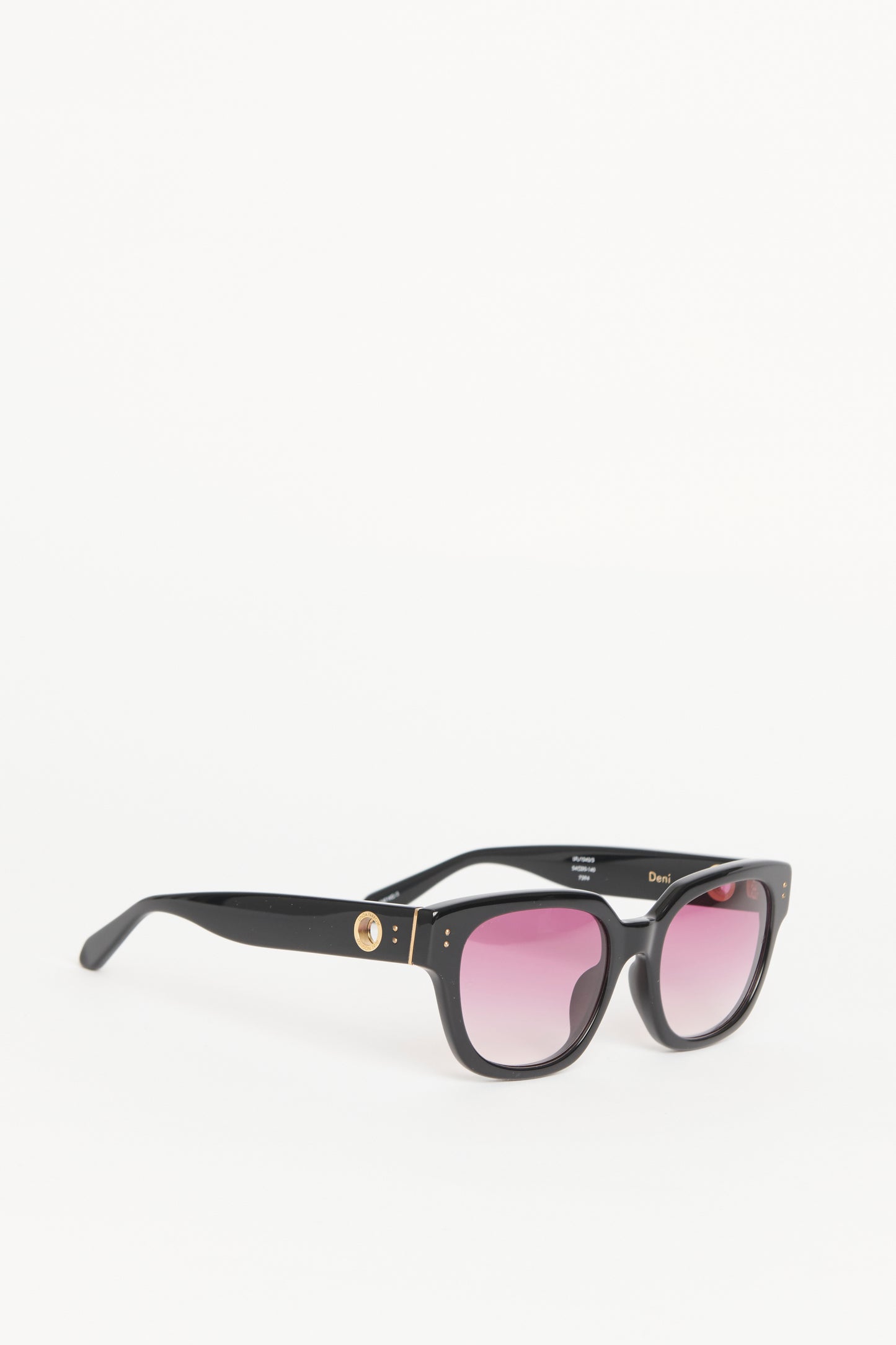 Black Acetate Preowned Deni Pink Lense Sunglasses