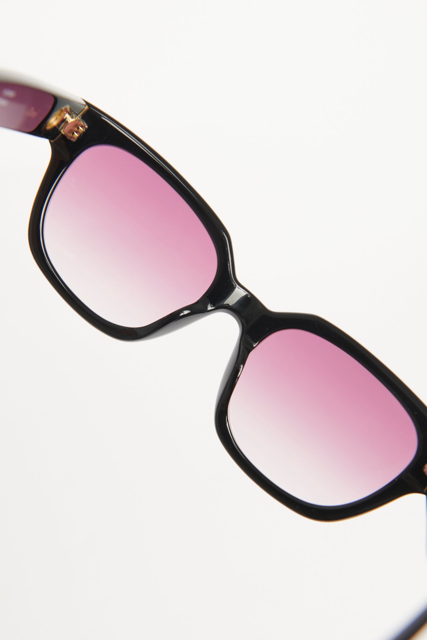 Black Acetate Preowned Deni Pink Lense Sunglasses