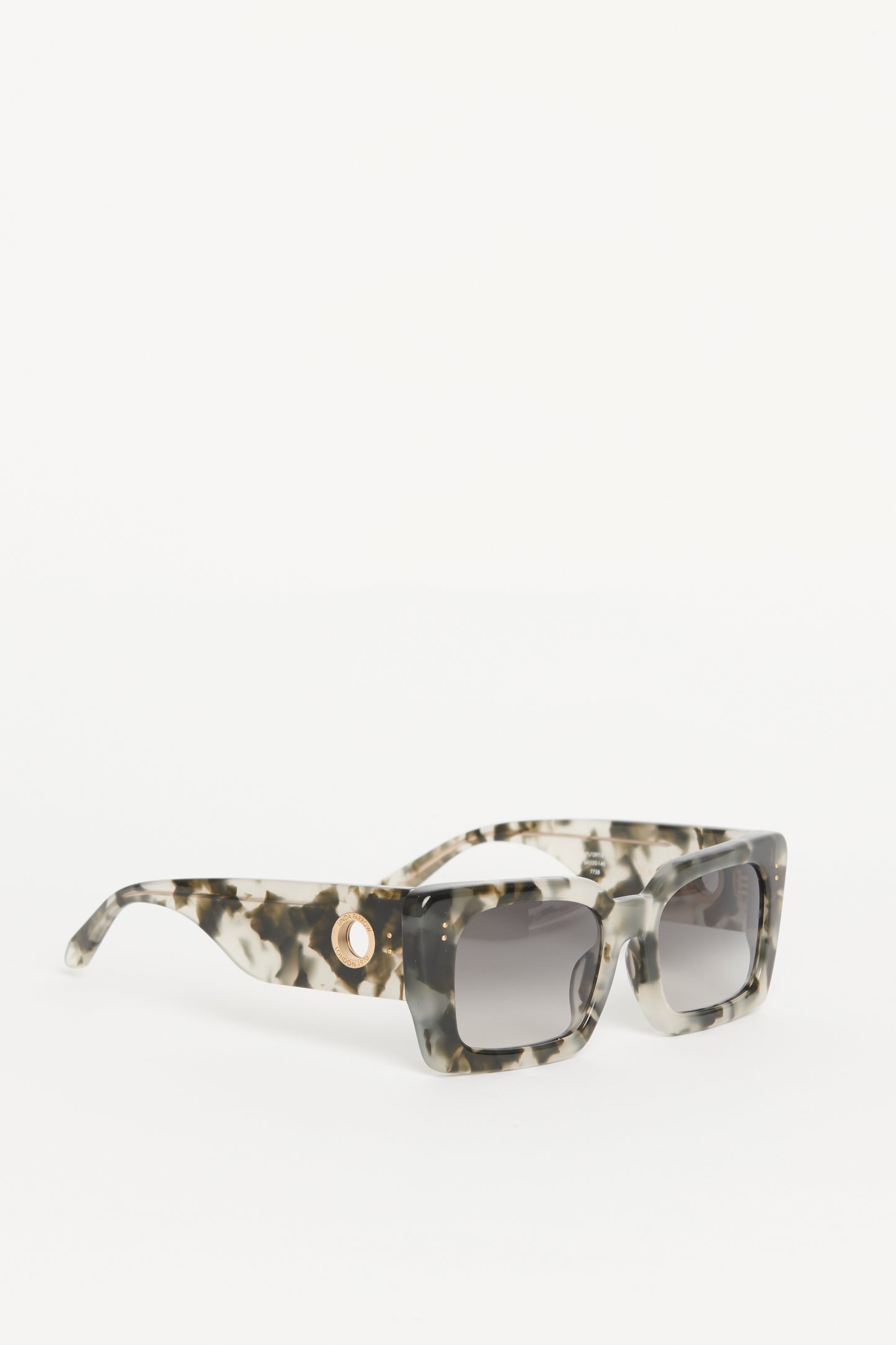 Grey Acetate Preowned Rectangular Nieve Sunglasses