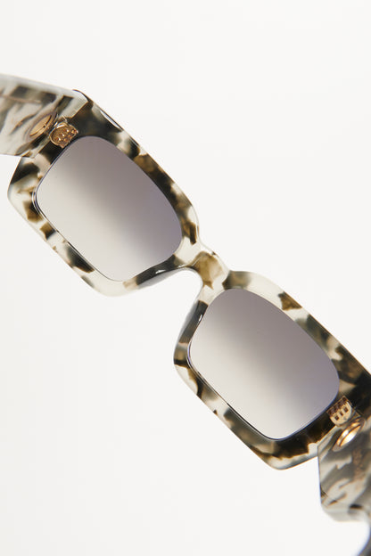 Grey Acetate Preowned Rectangular Nieve Sunglasses