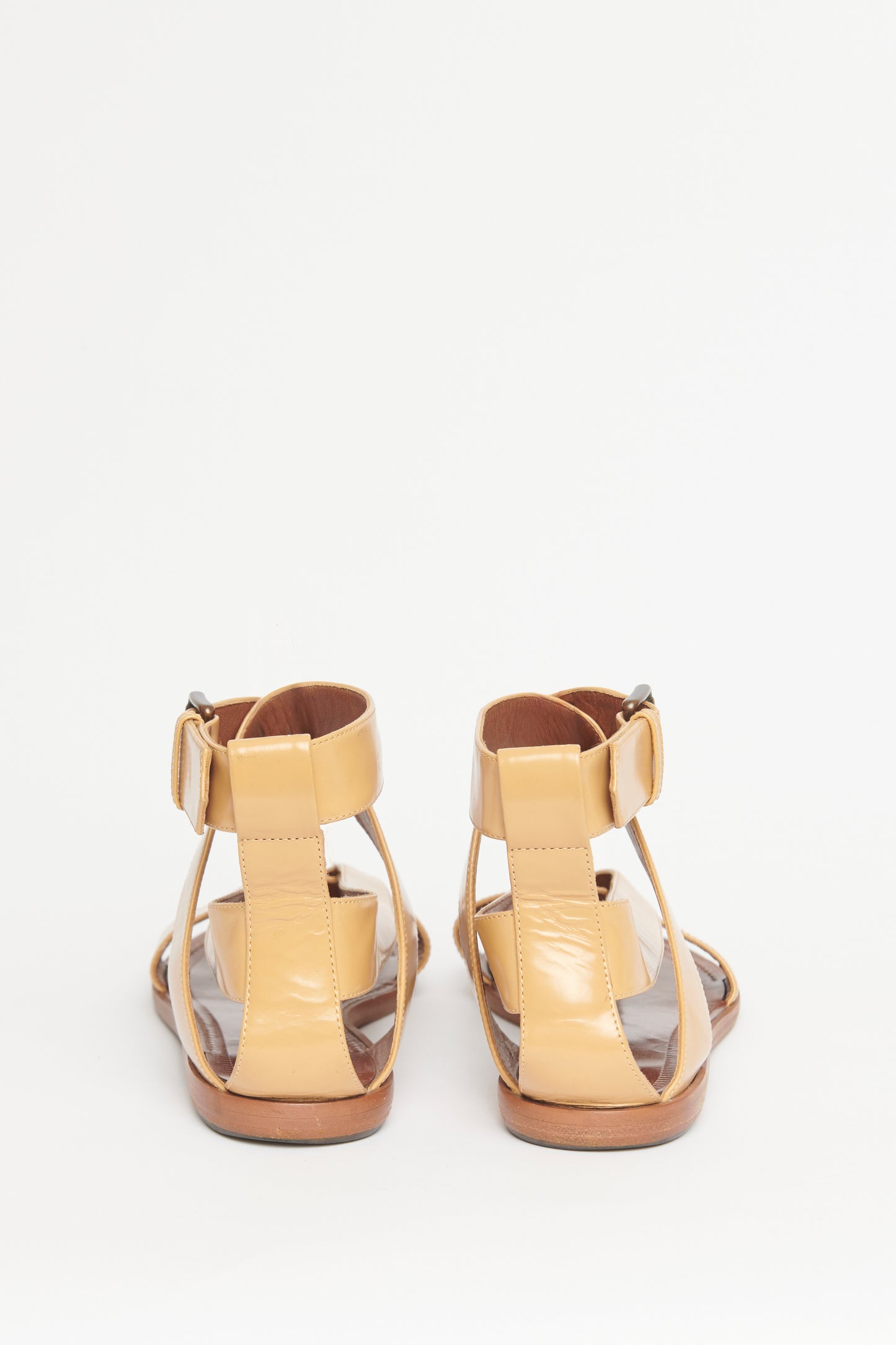 Tan Leather Preowned Gladiator Sandals