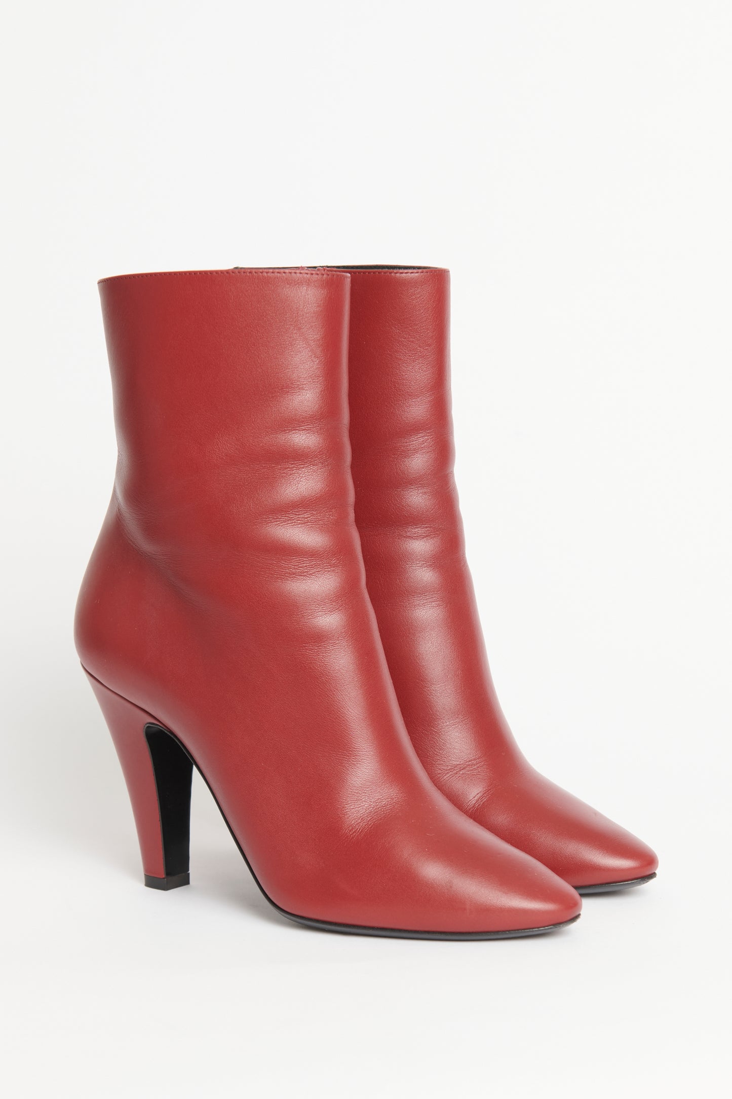 Opyum Red Leather Preowned 68 Ankle Boots