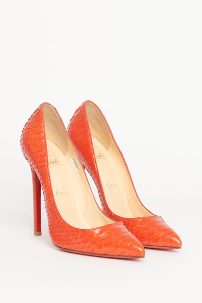 Orange Python So Kate Preowned Heels