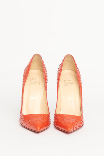 Orange Python So Kate Preowned Heels