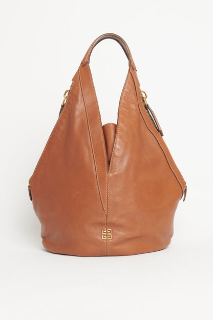 Brown Leather Medium Tinhan Preowned Bag