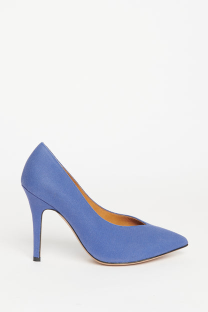 Canvas Preowned Pointed Toe Pumps