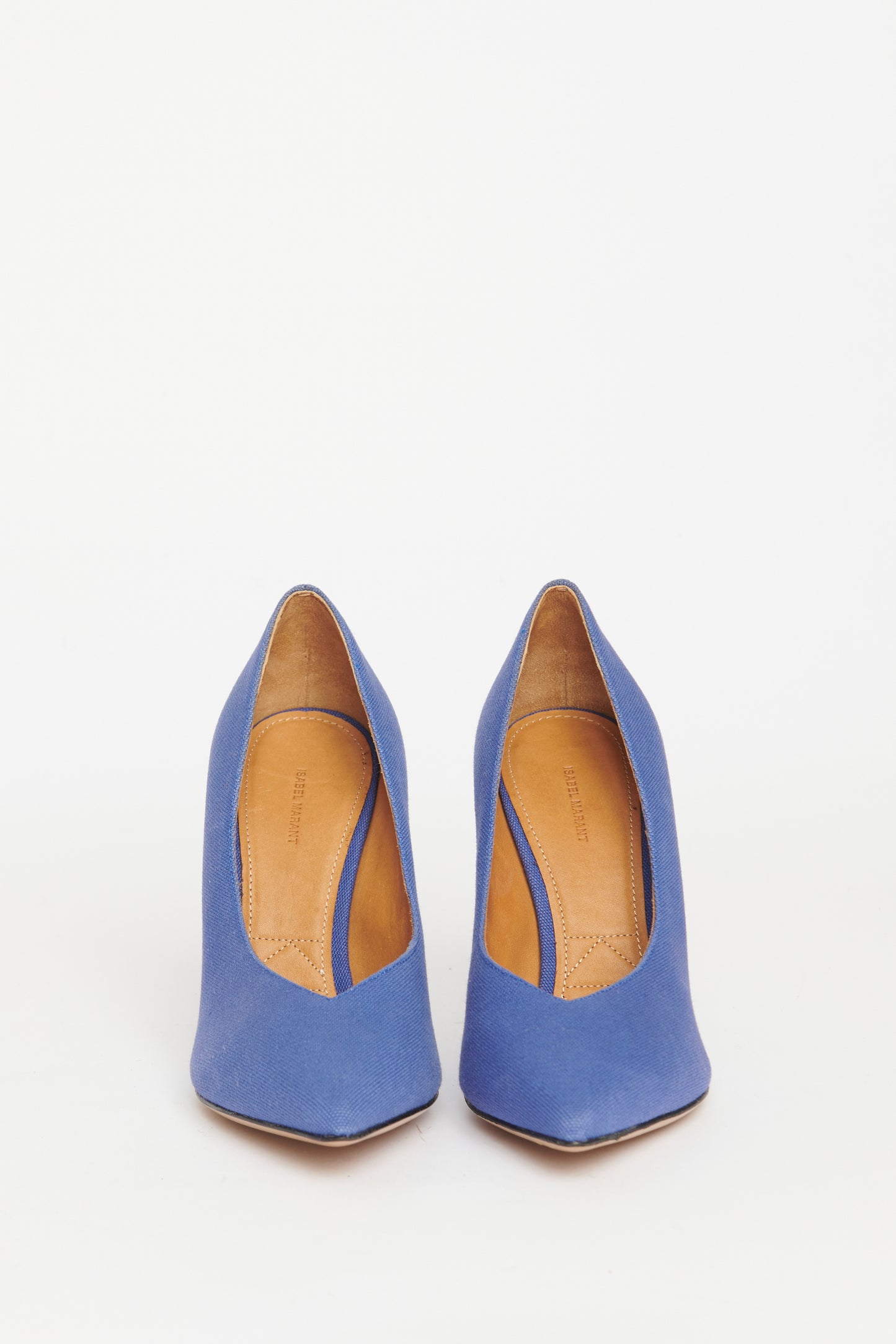 Canvas Preowned Pointed Toe Pumps