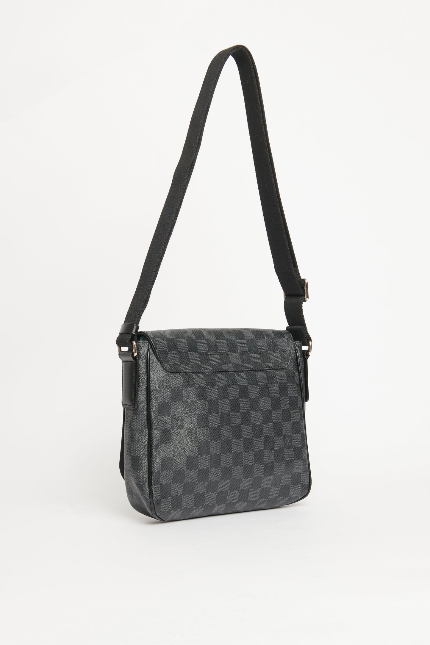 2016 District PM Damier Graphite Preowned Messenger Black