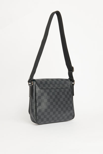 2016 District PM Damier Graphite Preowned Messenger Black