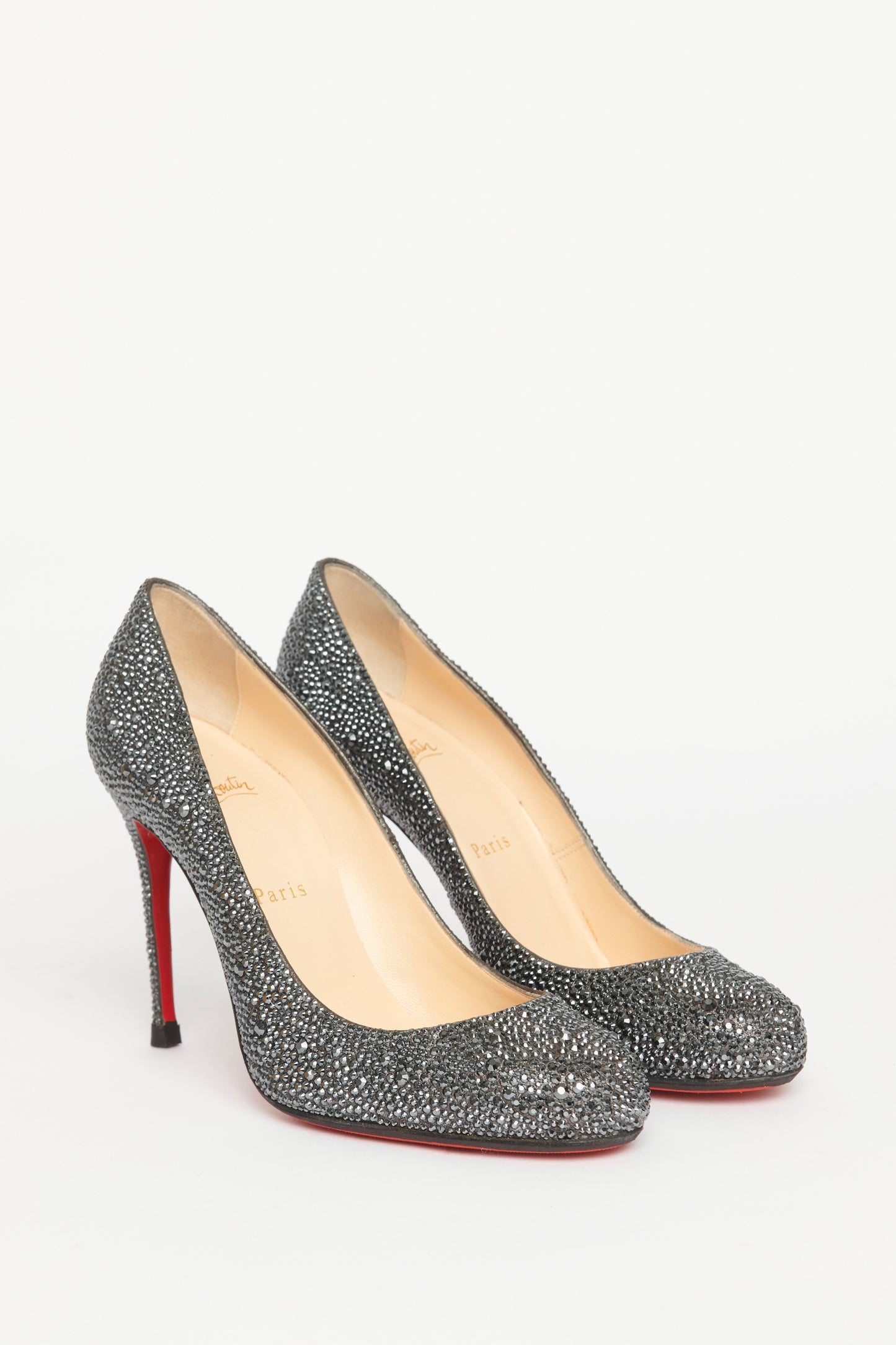 Embellished Leather Strass Fifi Preowned Pumps