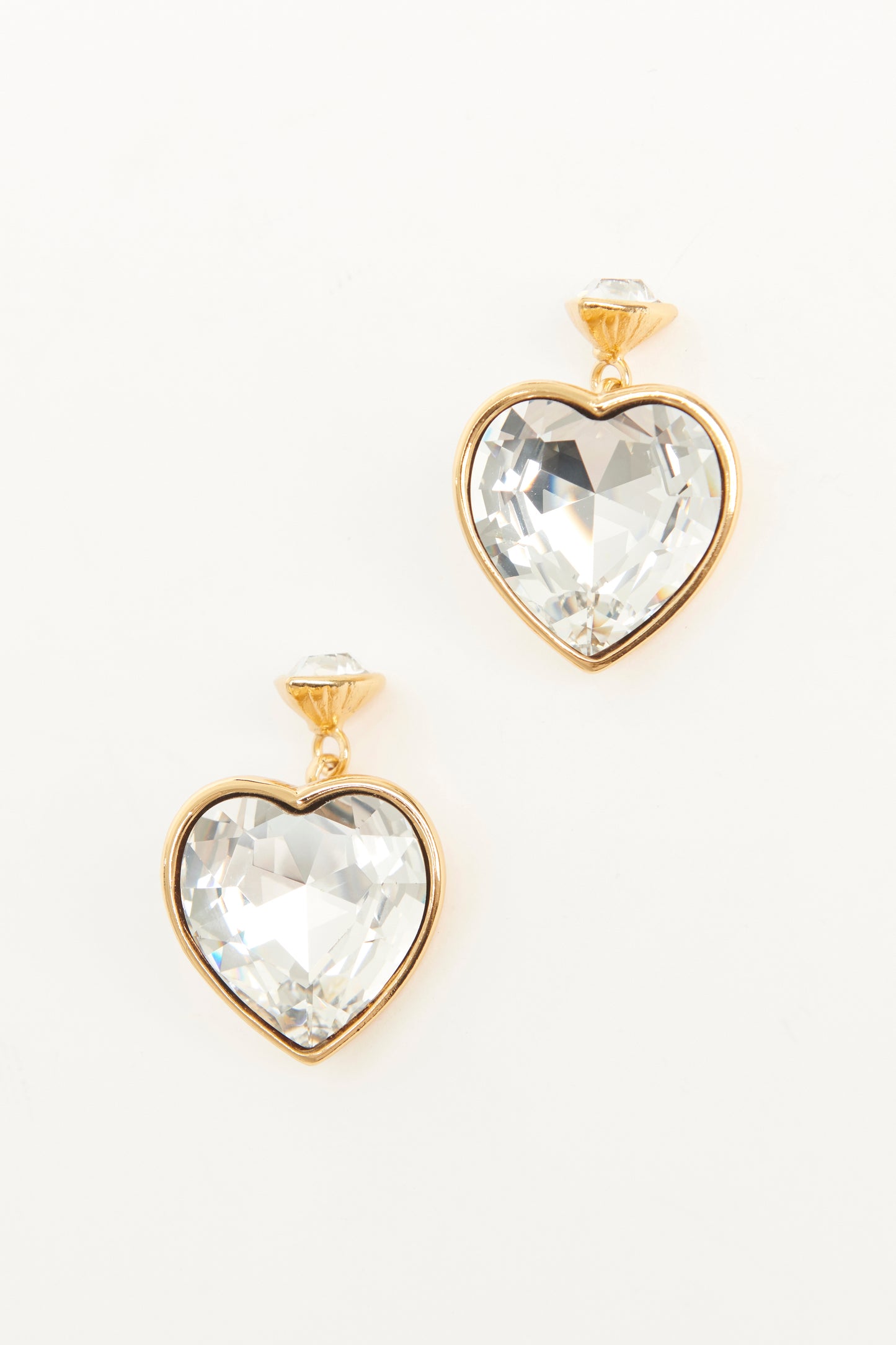 1980s Robert Goossens Gold Plated Heart Preowned Cufflinks