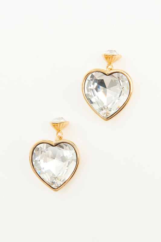 1980s Robert Goossens Gold Plated Heart Preowned Cufflinks