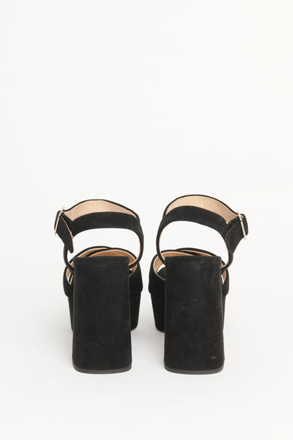 Suede Platform Preowned Sandals