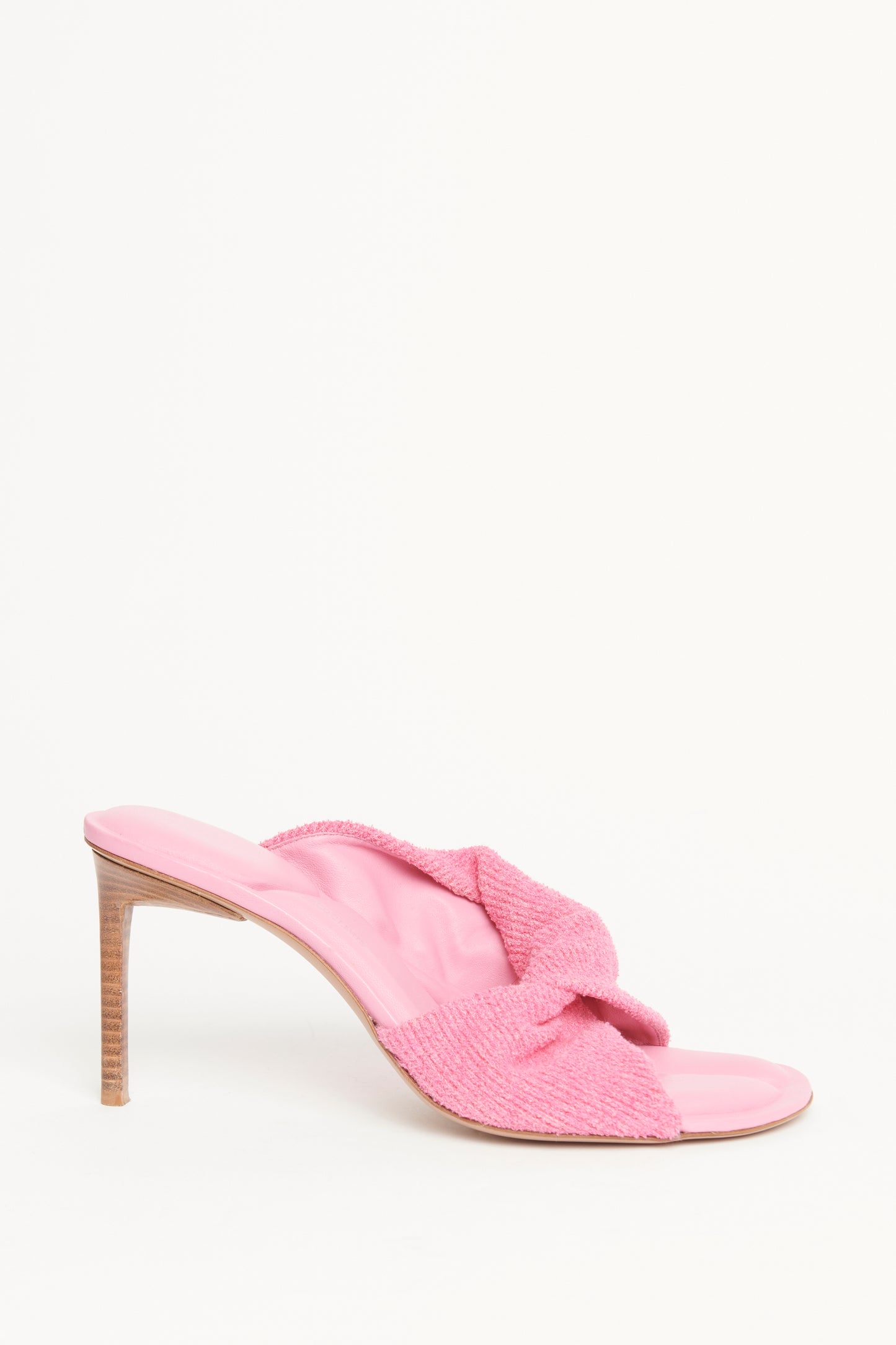 Pink Les Bagnu Heeled Preowned Mules