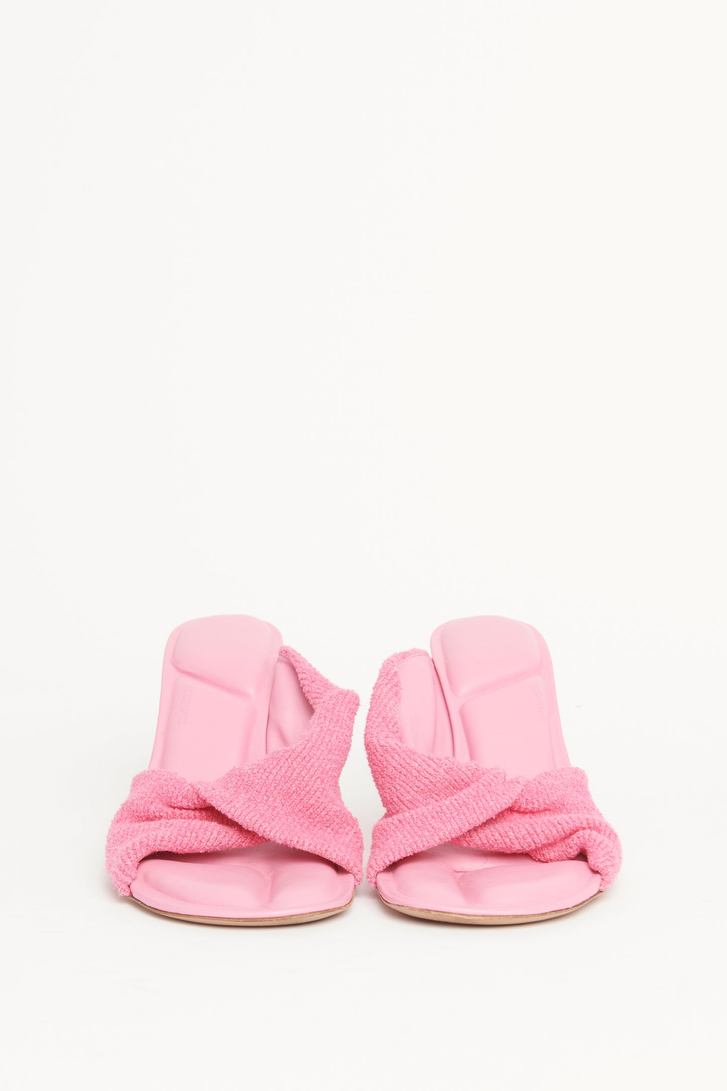 Pink Les Bagnu Heeled Preowned Mules