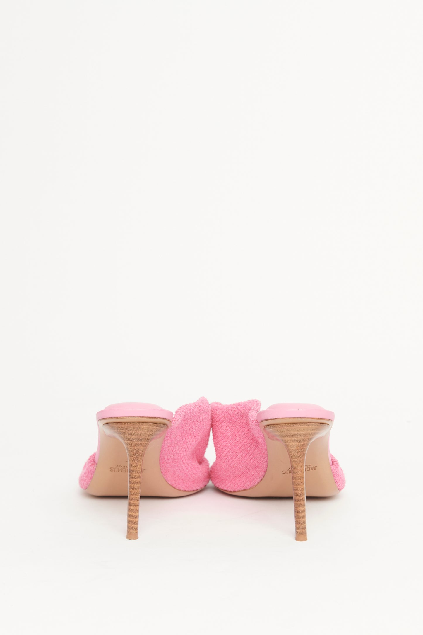 Pink Les Bagnu Heeled Preowned Mules