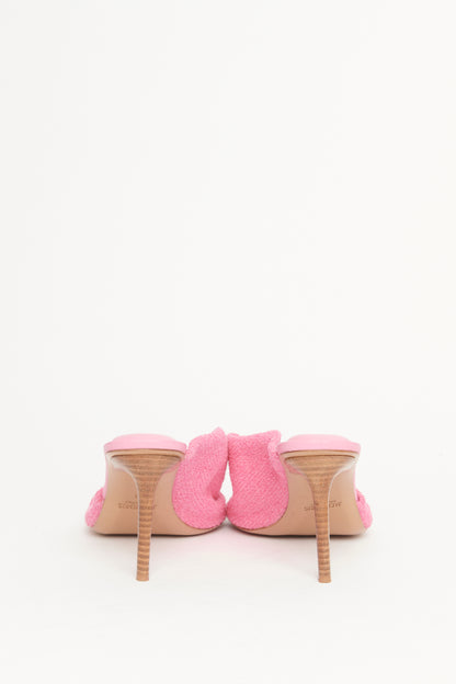 Pink Les Bagnu Heeled Preowned Mules