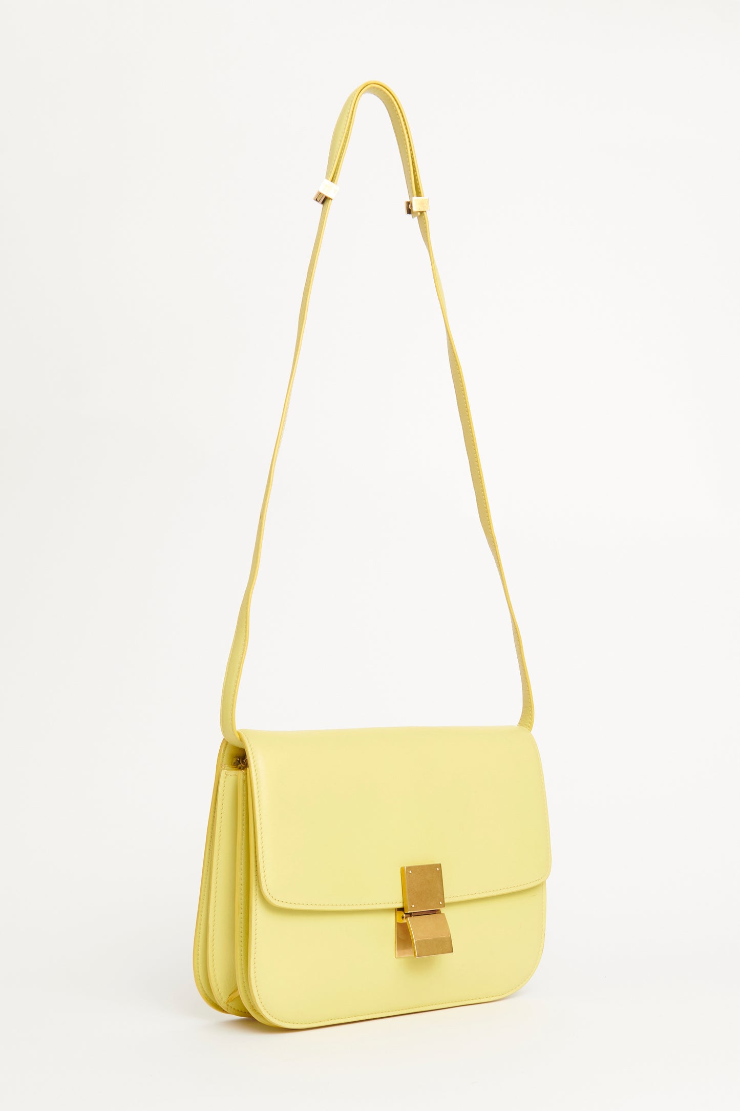 2011 Chartreuse Yellow Leather Preowned Box Bag