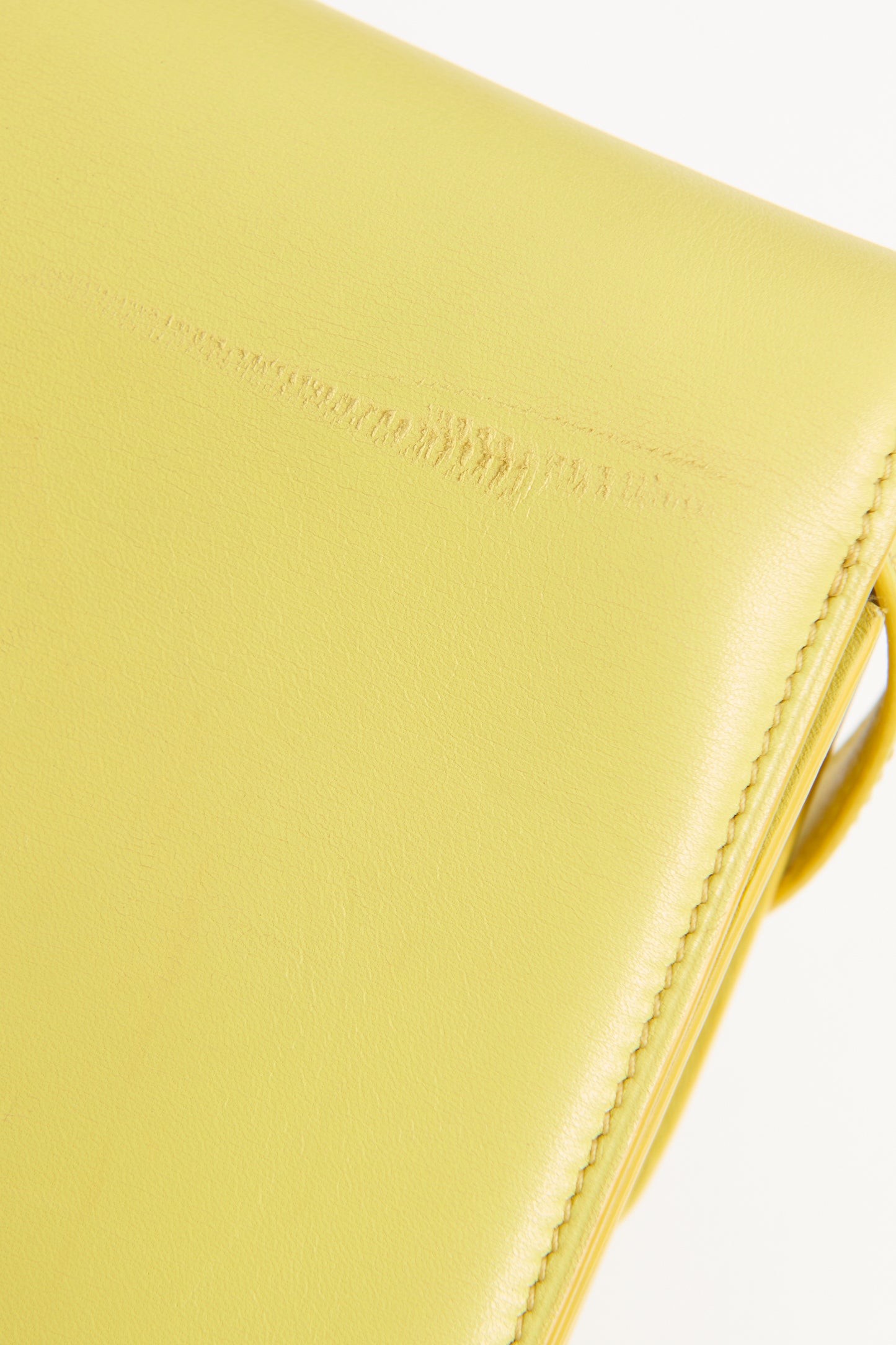 2011 Chartreuse Yellow Leather Preowned Box Bag