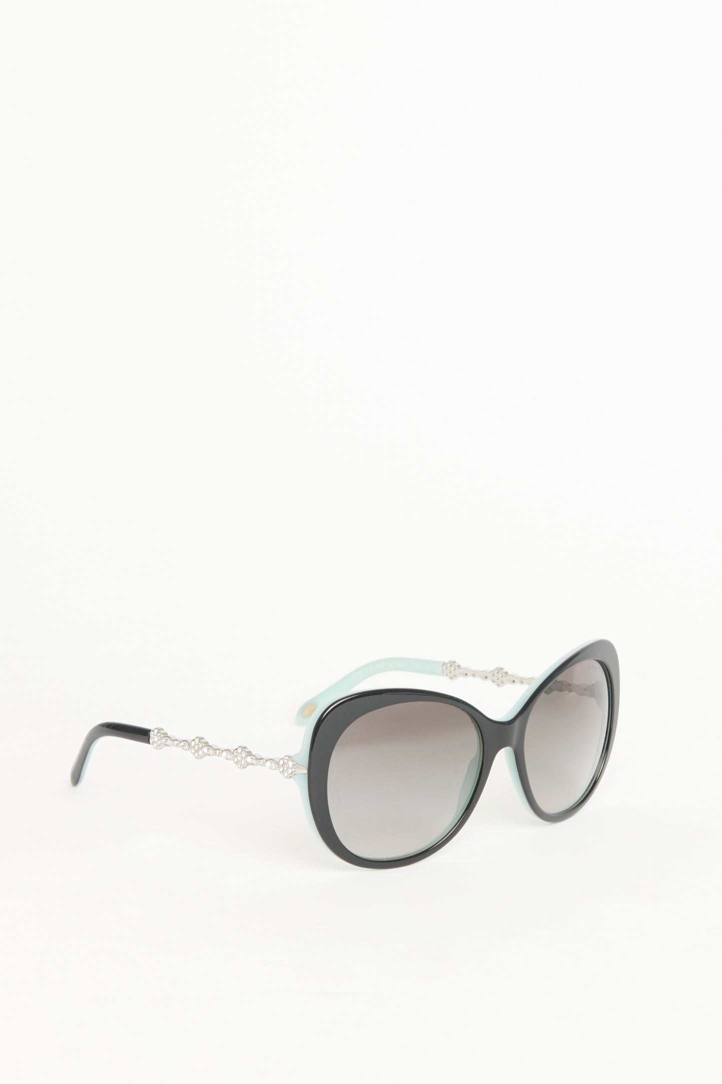 Black Grey Gradient Crystal Preowned Sunglasses