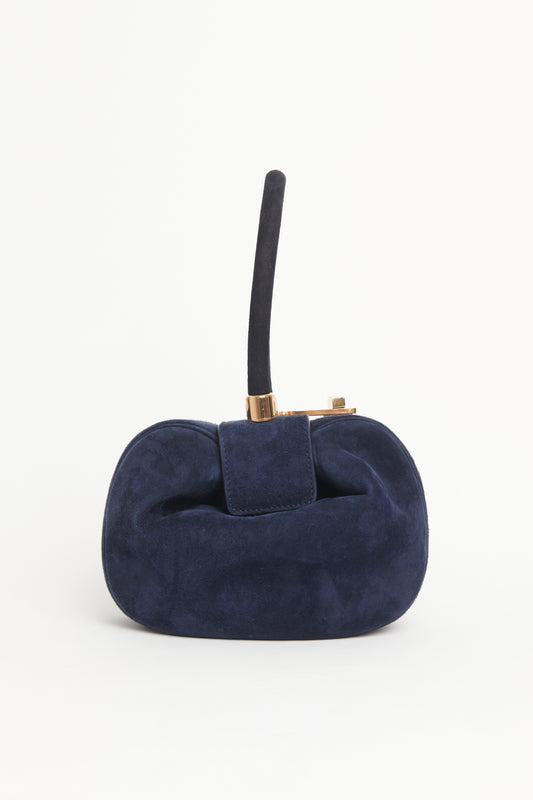 Navy Suede Demi Preowned Bag