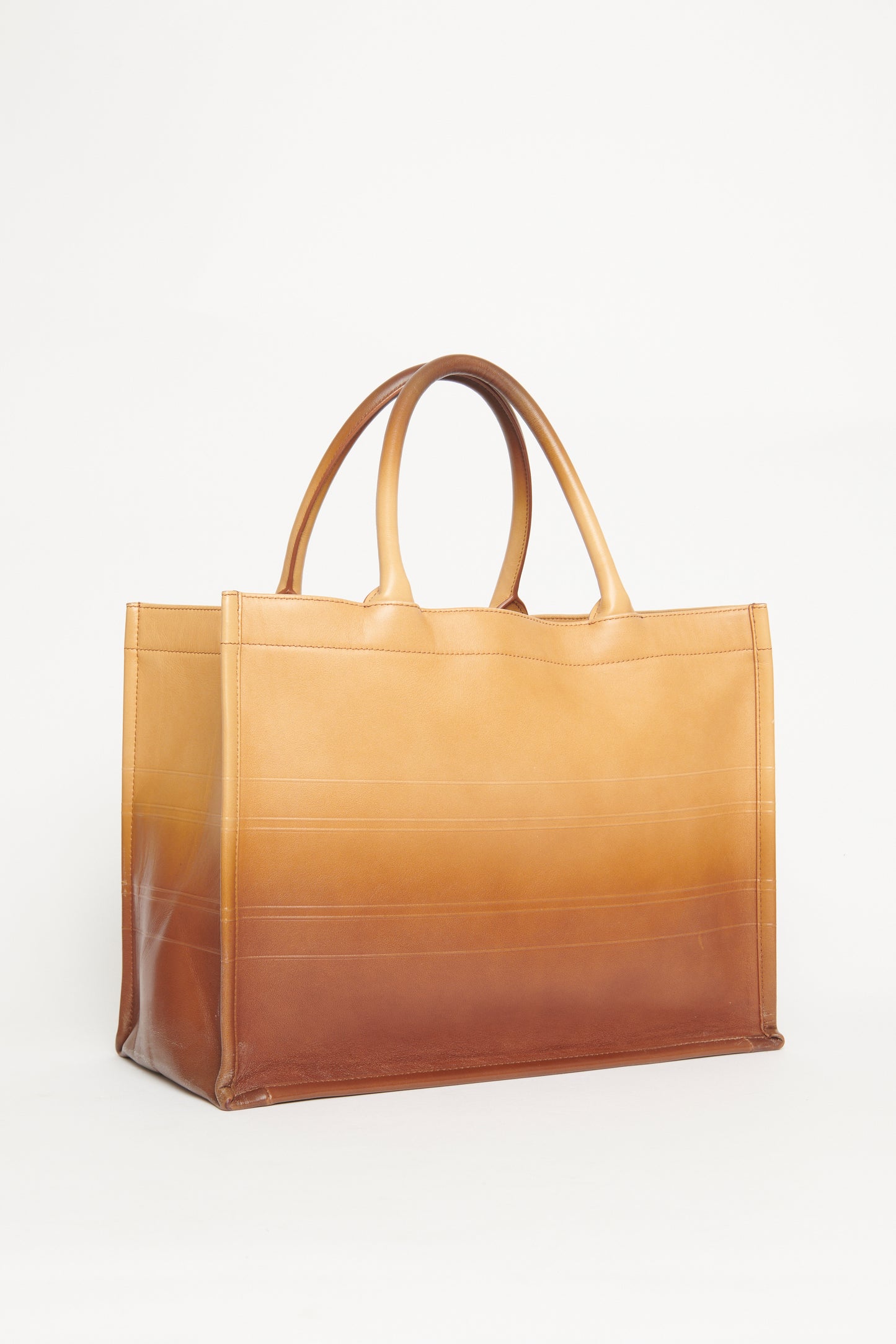 Gradient Smooth Calfskin Embossed Preowned Bag