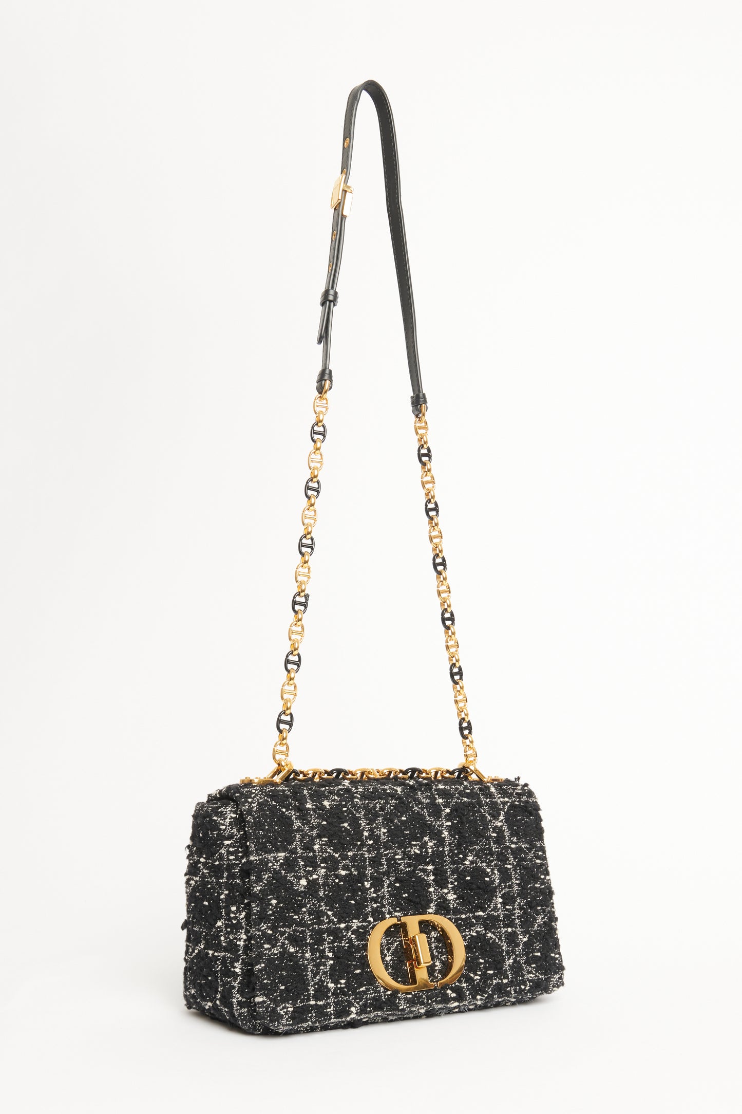 2023 Medium Monochrome Tweed Preowned Caro Bag