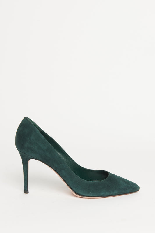 Evergreen Pointed Preowned Heeled Pumps