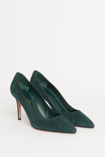 Evergreen Pointed Preowned Heeled Pumps