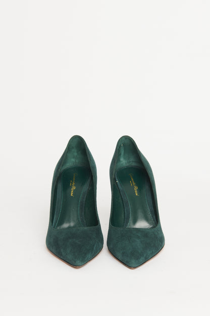 Evergreen Pointed Preowned Heeled Pumps