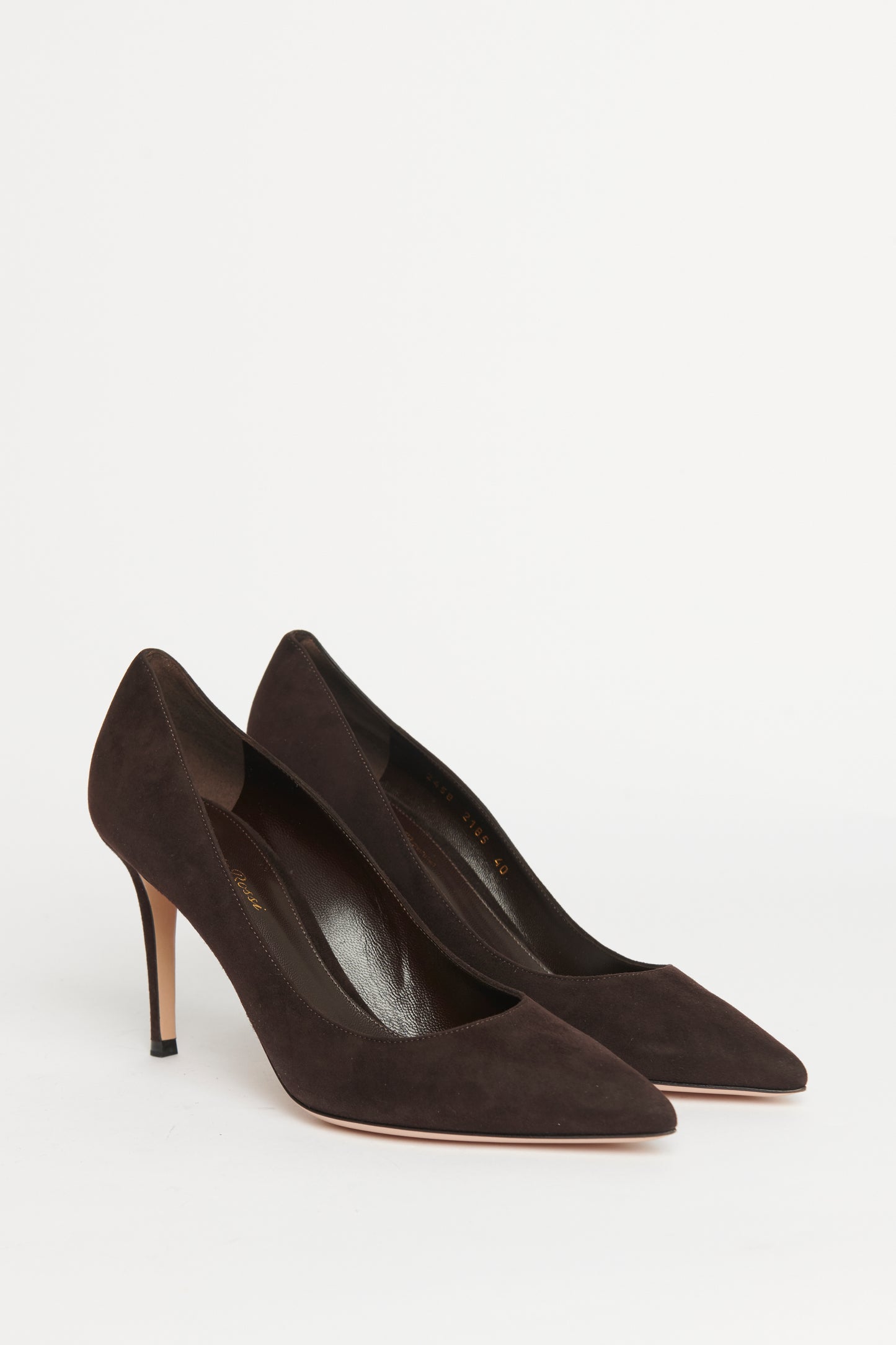 Brown Pointed Preowned Heeled Pumps