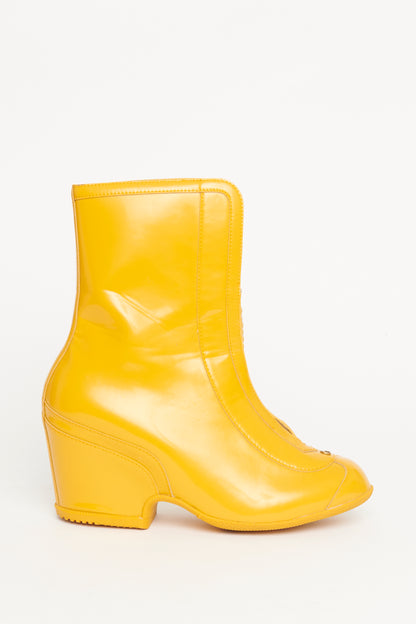 Yellow Rubber Kurt Ankle Preowned Boots