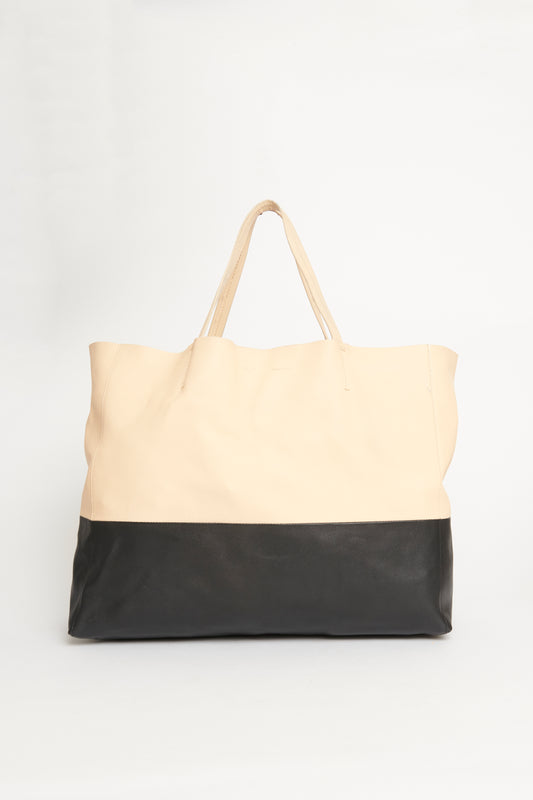 2014 Bicolor Horizontal Two Way Cabas Preowned Tote