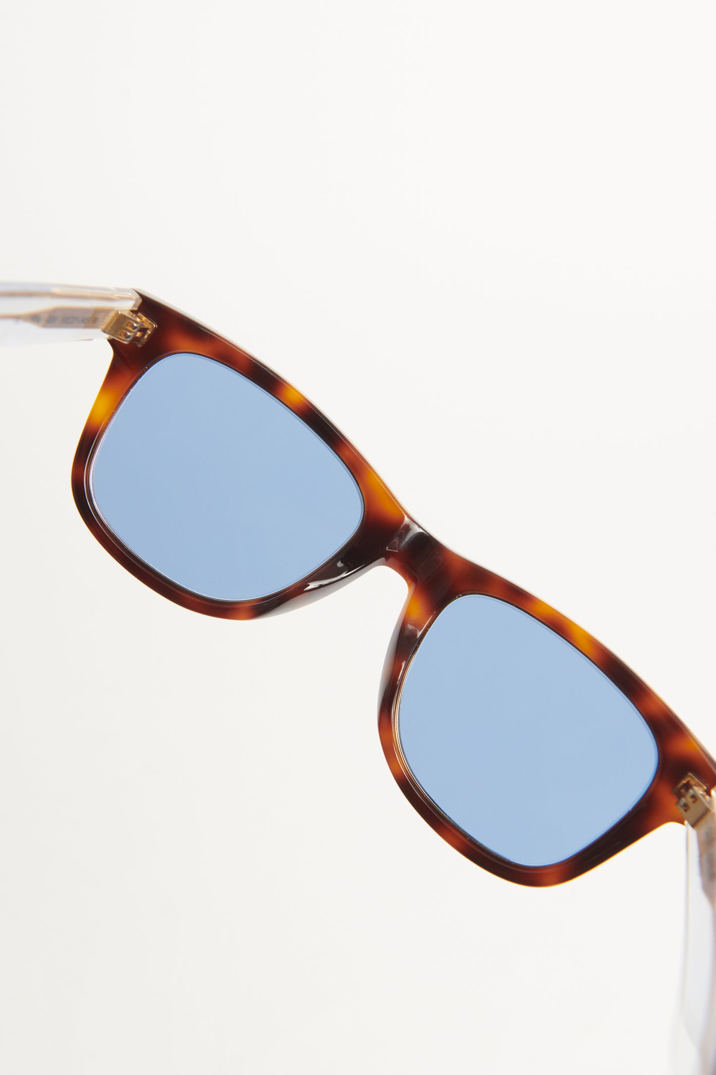 Square Tortoise Havana & Crystal Blue Preowned Sunglasses