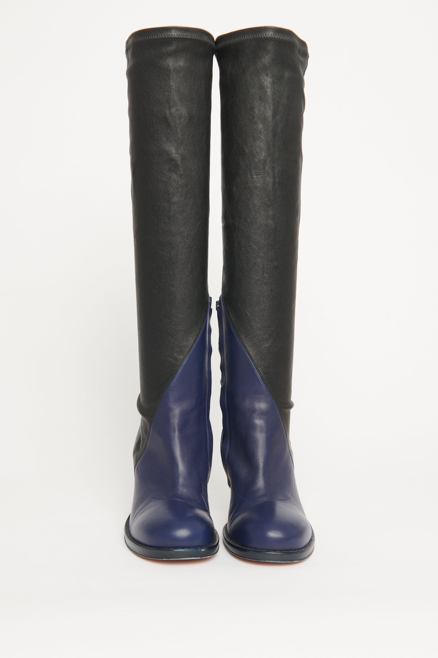 2017 Runway Phoebe Philo Navy and Black Preowned Boots