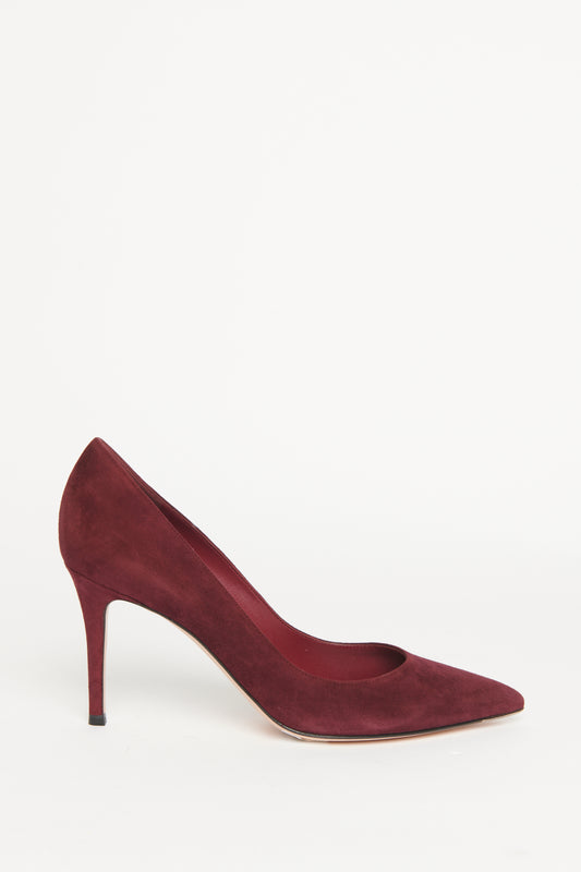 Bordeaux Pointed Preowned Heeled Pumps