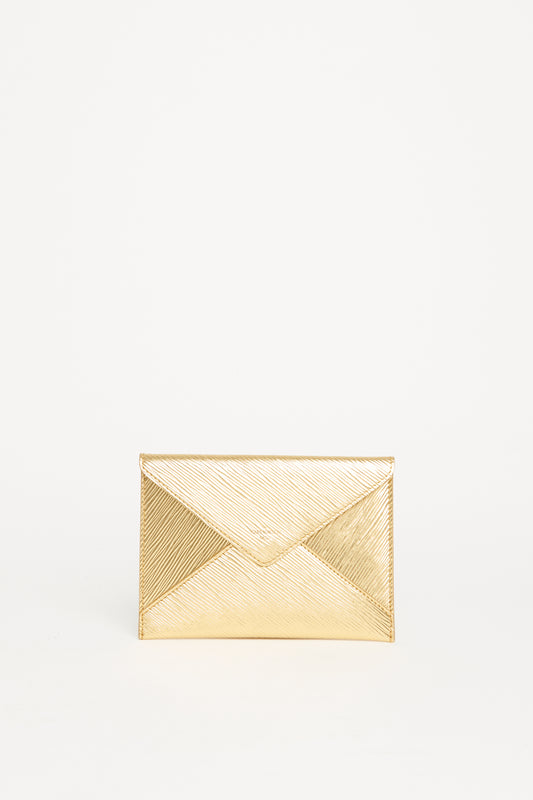 Gold Epi Invitation Envelope Preowned Clutch