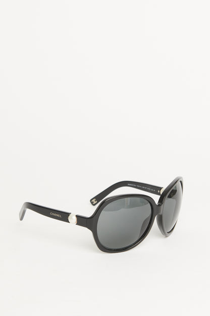 Black & Pearl Square Lend Preowned Sunglasses