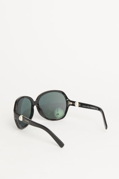 Black & Pearl Square Lend Preowned Sunglasses