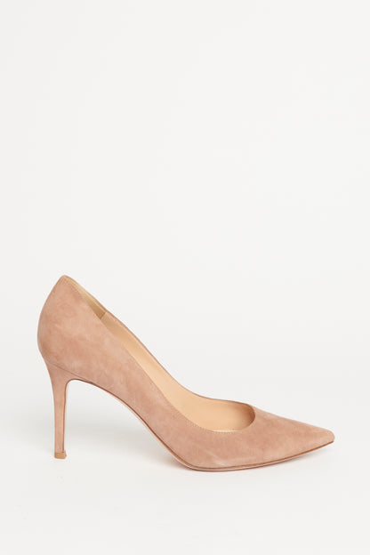 Nude Pointed Preowned Heeled Pumps