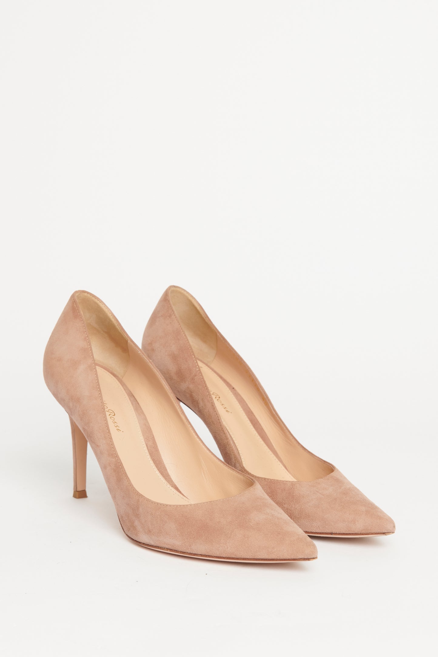 Nude Pointed Preowned Heeled Pumps