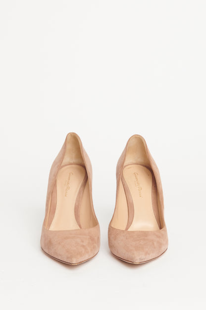 Nude Pointed Preowned Heeled Pumps