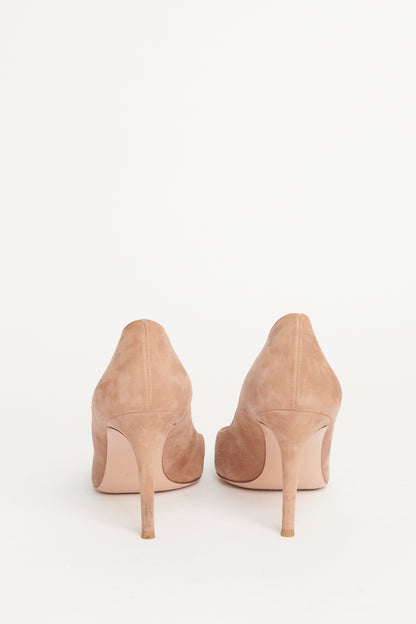 Nude Pointed Preowned Heeled Pumps