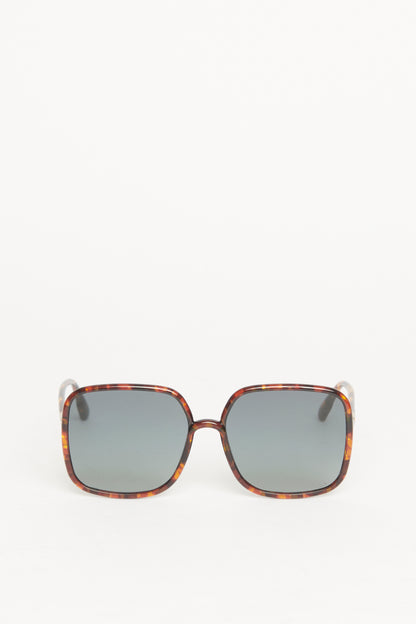 Tortoise Havana Square Preowned Sunglasses