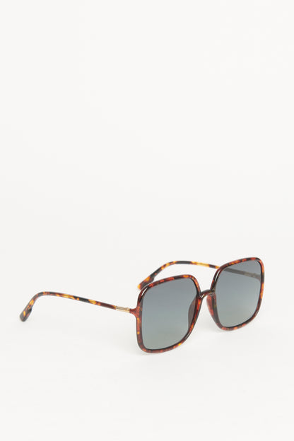 Tortoise Havana Square Preowned Sunglasses